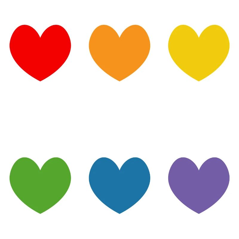 Regenbogenherzchen Braeutigam weiss