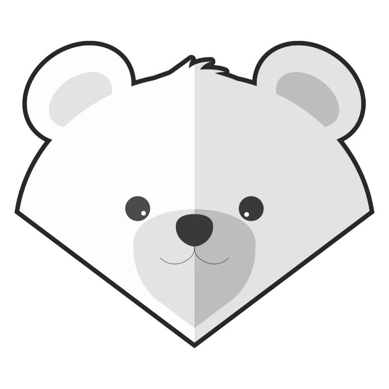 Niedlicher einfacher Eisbär