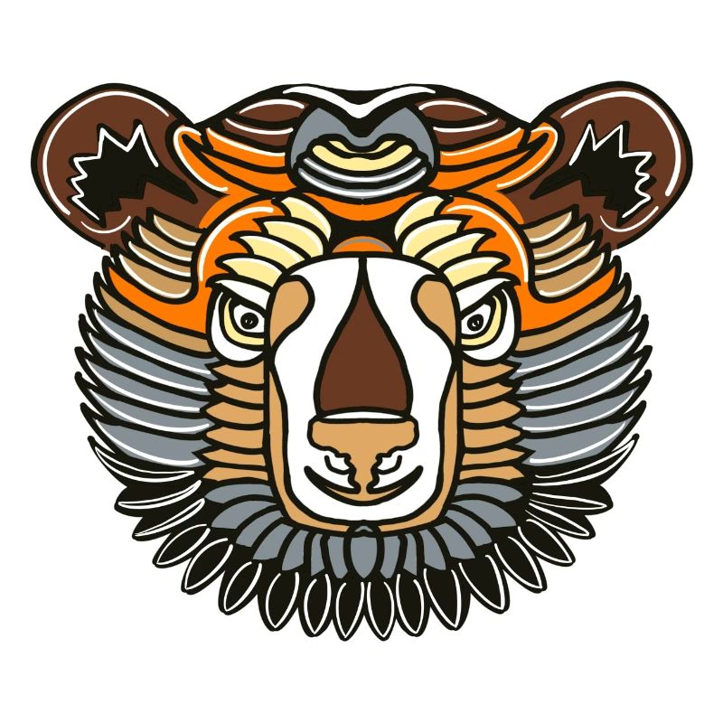 Bär Kopf symmetrisch