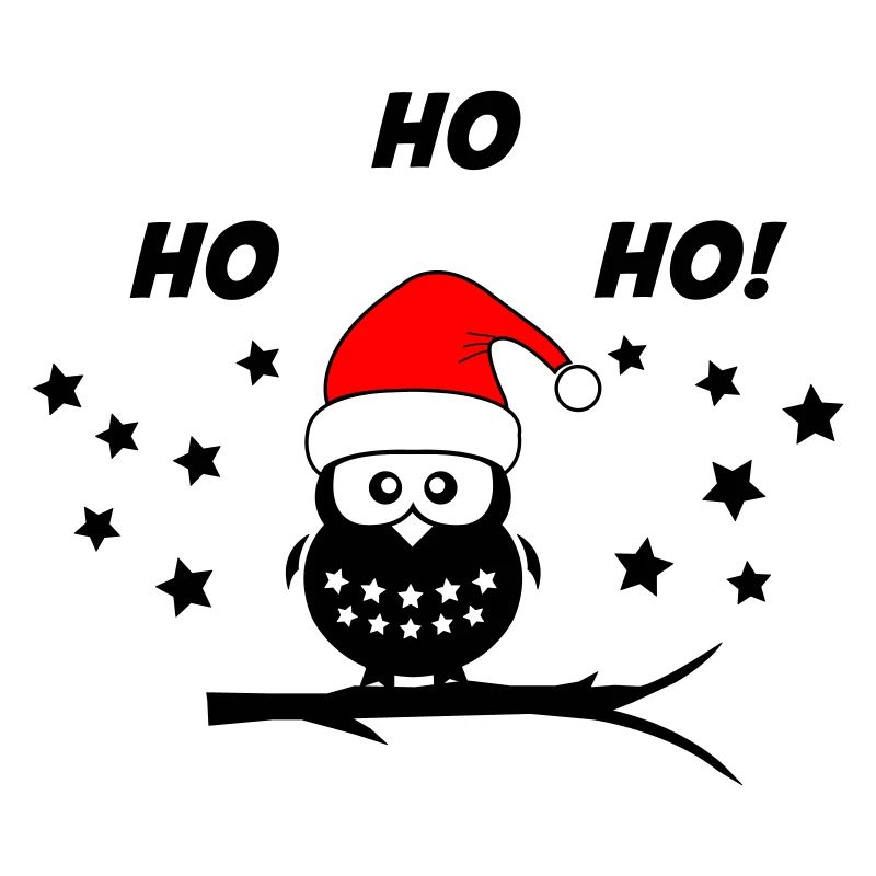 eule weihnachten santa