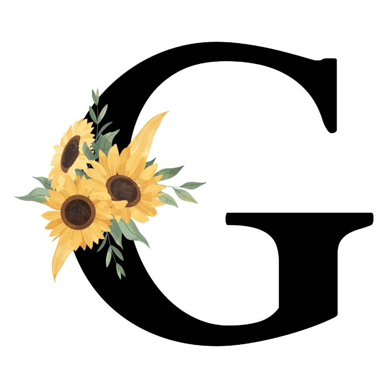 Buchstabe g Blumen-Sonnenblume