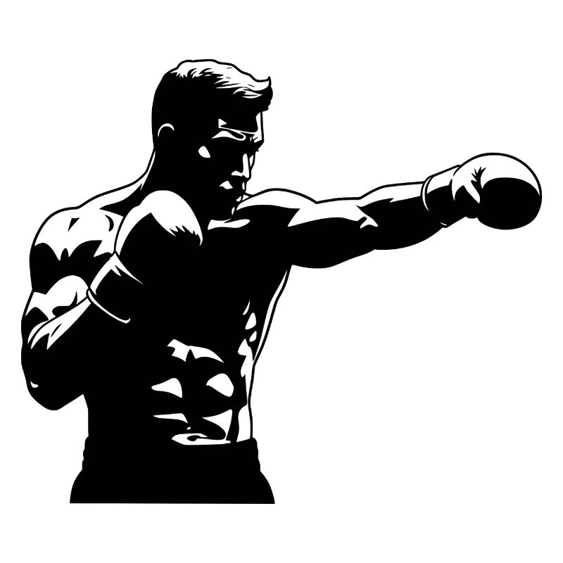 Boxer mit Faustschlag