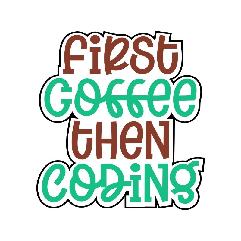 Coder Geschenk zuerst Kaffee dann Codierung Geschenkidee