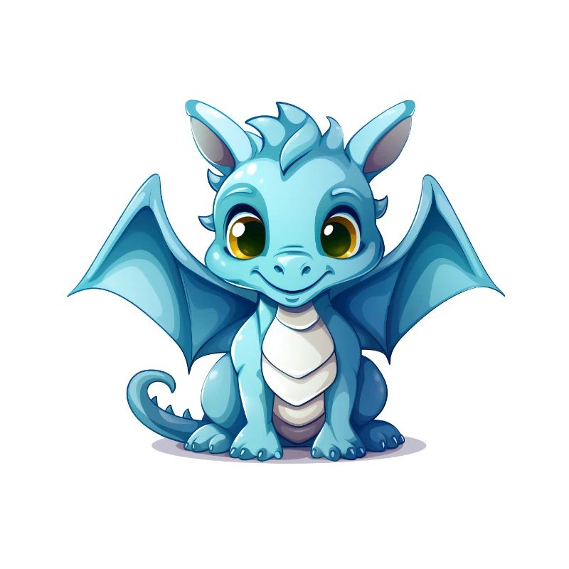 Kleiner blauer Drache