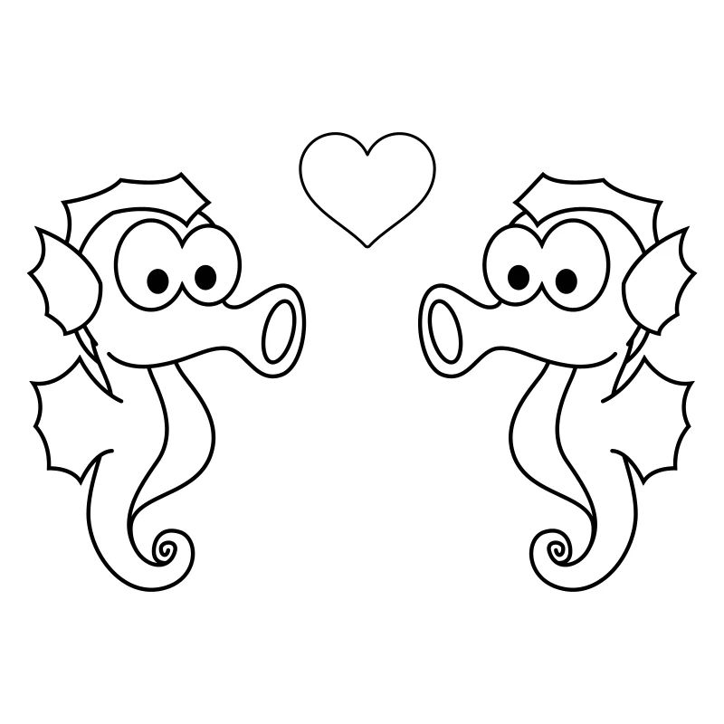Seepferdchen Paar liebe