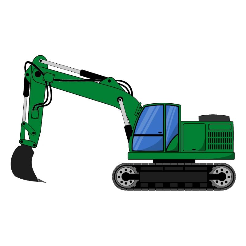Bagger Baggerfahrzeug grün