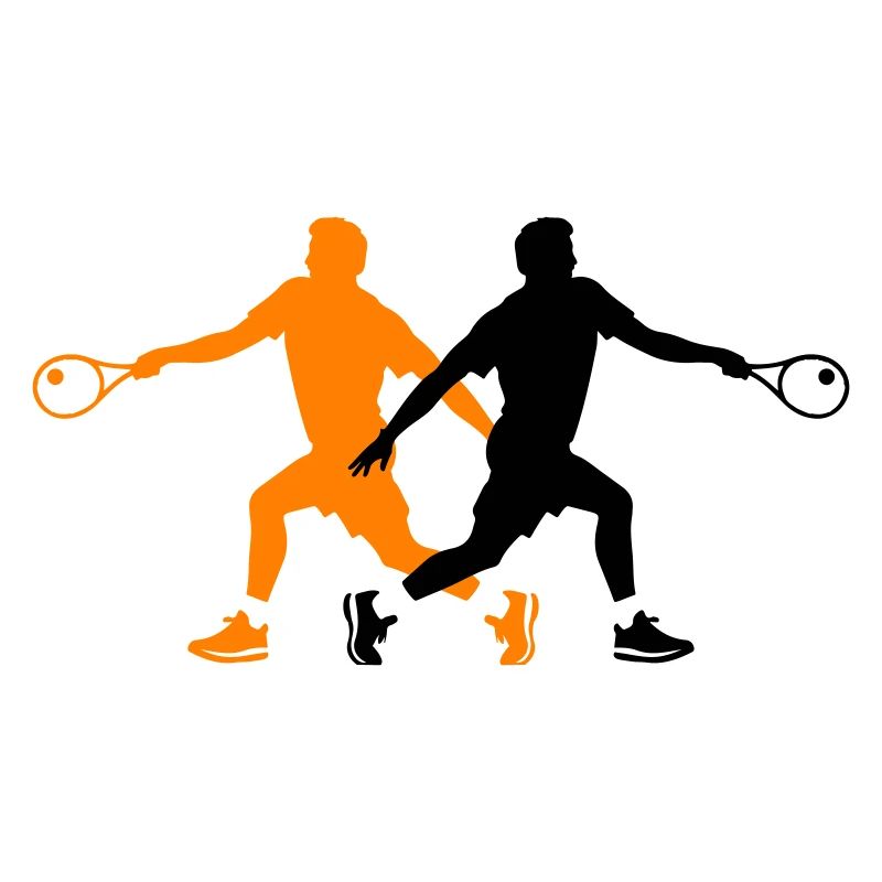Het Silhouet van de tennisser