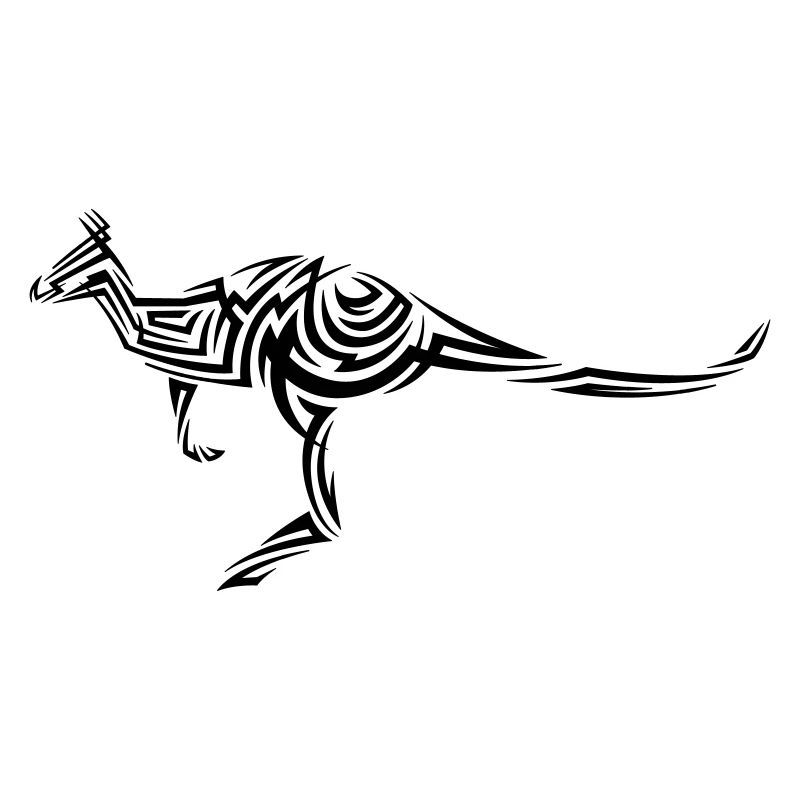 Kangaroo Tribal Tattoo