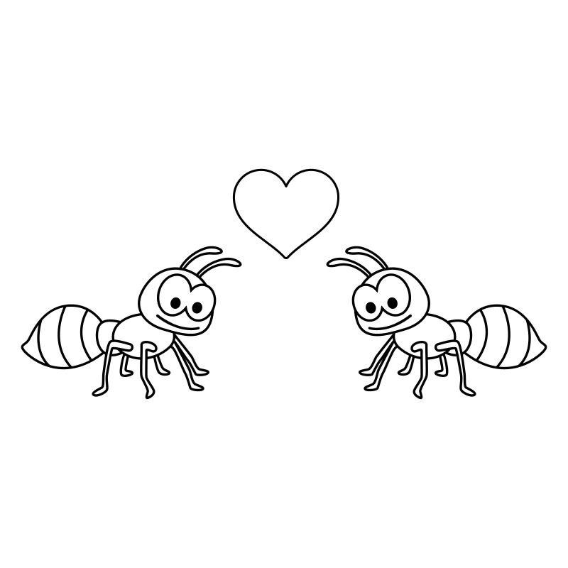 Fourmi Comic Couple amour
