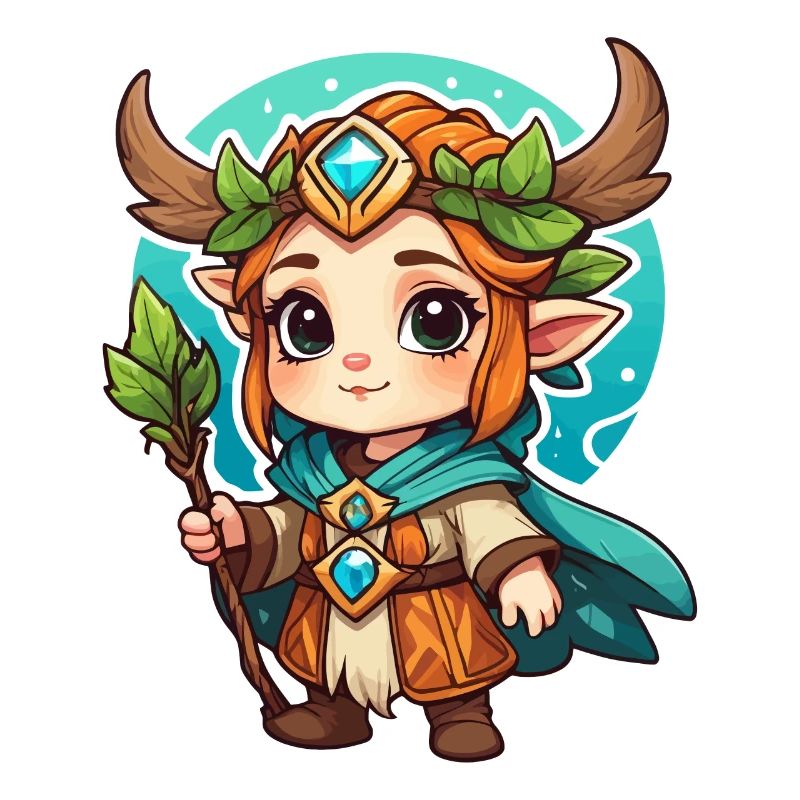Druide Niedlich Illustration