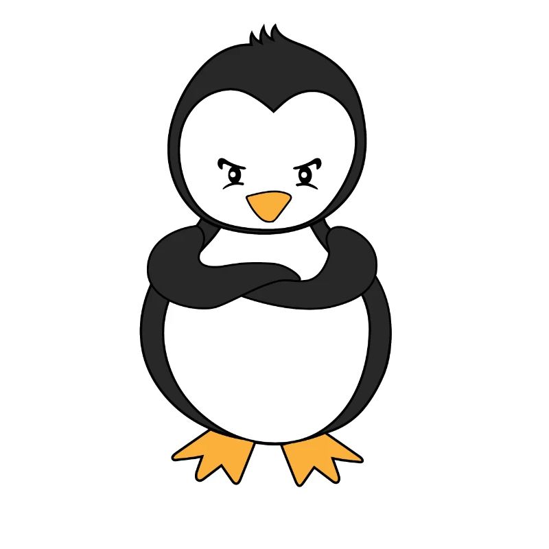 Lustiger Wütender Pinguin Seevogel Vogel Geschenk