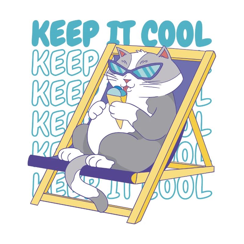 Eis Creme Sommer Strand Eiscreme Urlaub Katze