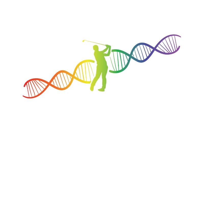 DNA Helix Rainbow Genetics Golf Coloré