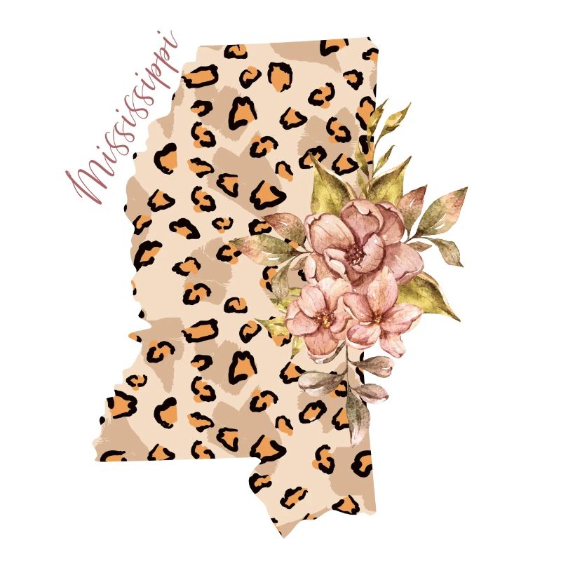 Mississippi Leopard Pattern Map Leo