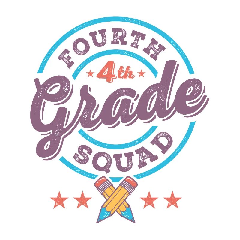 Fourth 4th Grade Squad Team Back To School Teacher