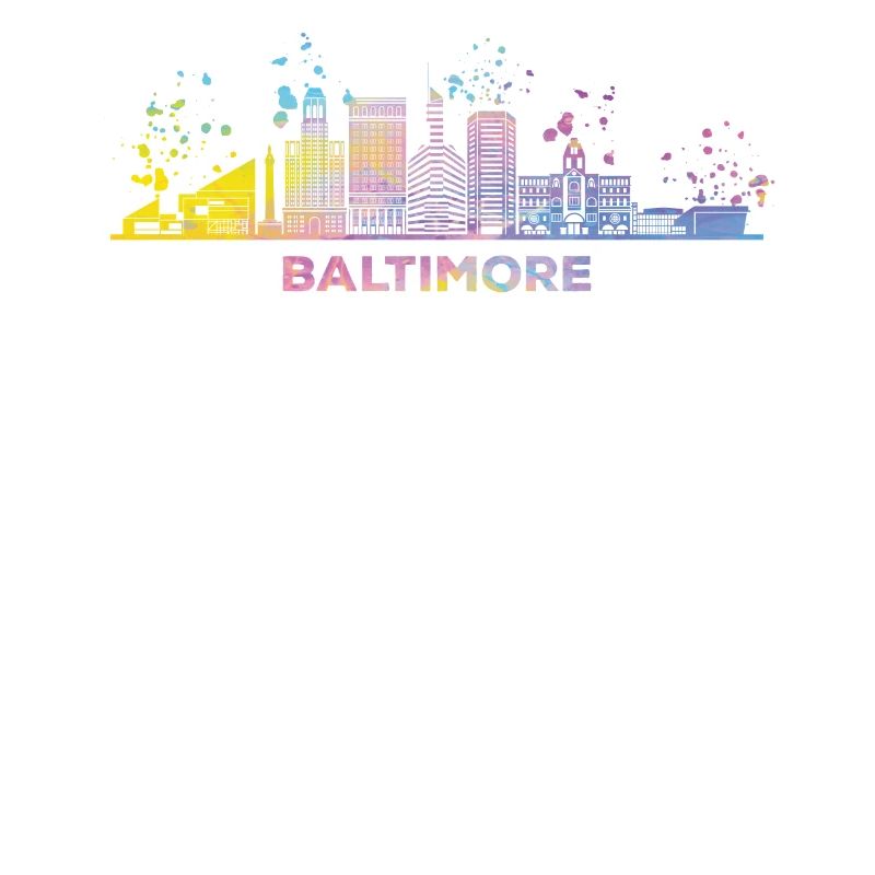 Baltimorean Watercolor Skyline Baltimore