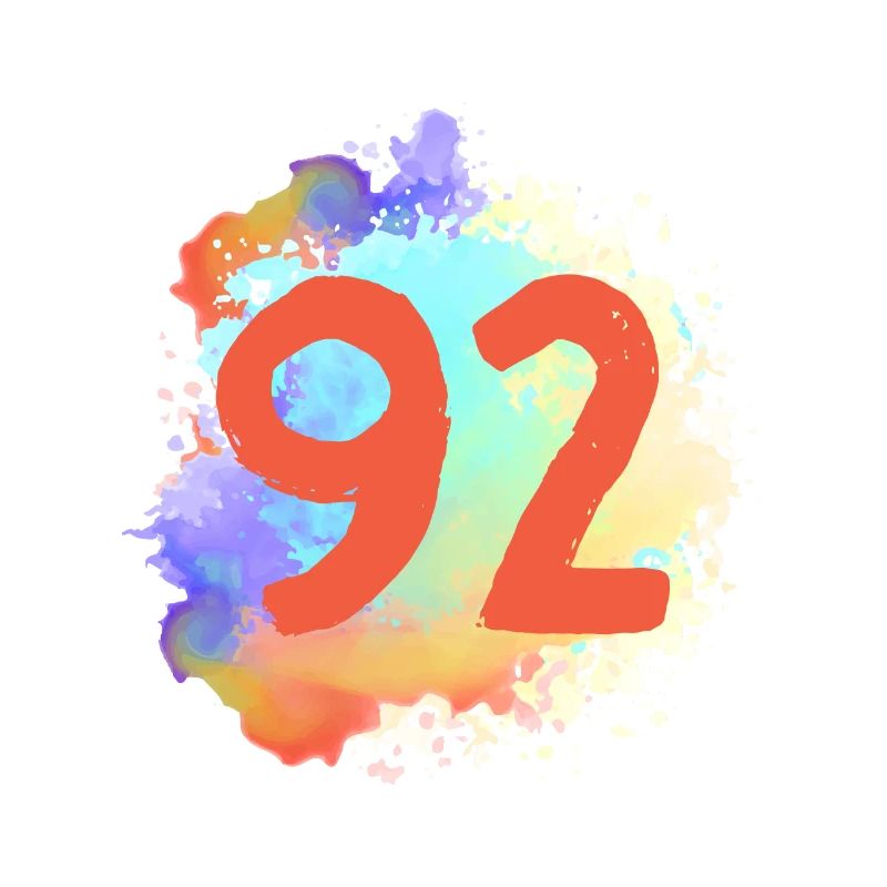 92 Zahl Klecks