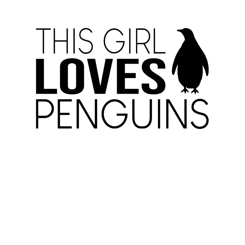 Mädchen Pinguin Spruch