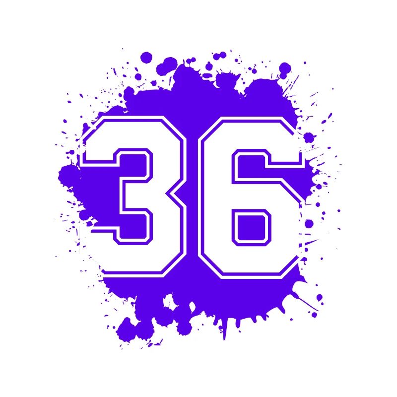 36 Zahl Klecks