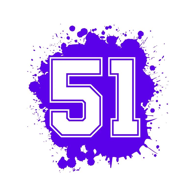 51 Zahl Klecks