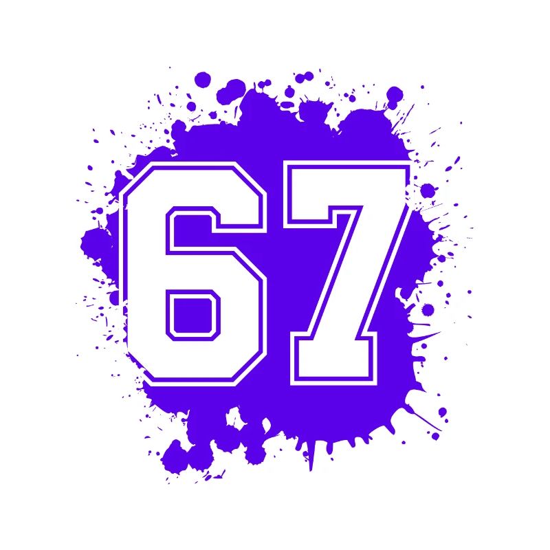 67 Zahl Klecks