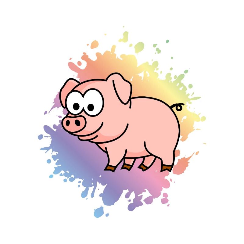 Schwein Comic Tier