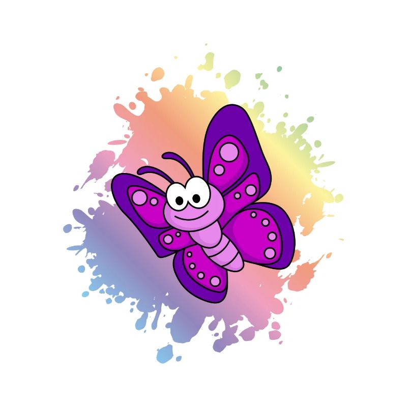 Schmetterling Comic Tier