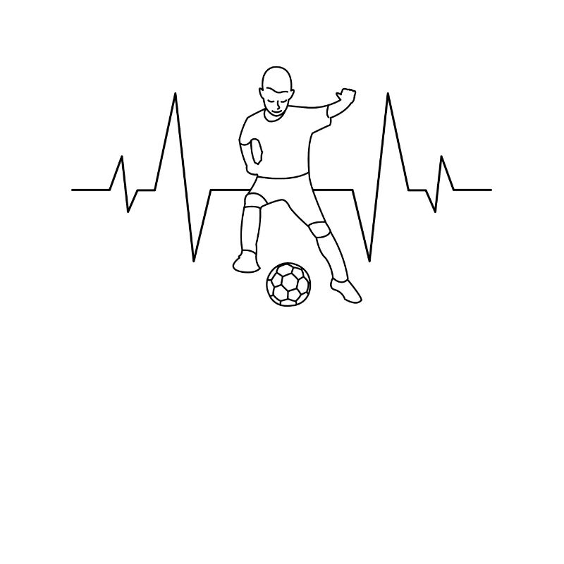 Fußball Junge Herzschlag
