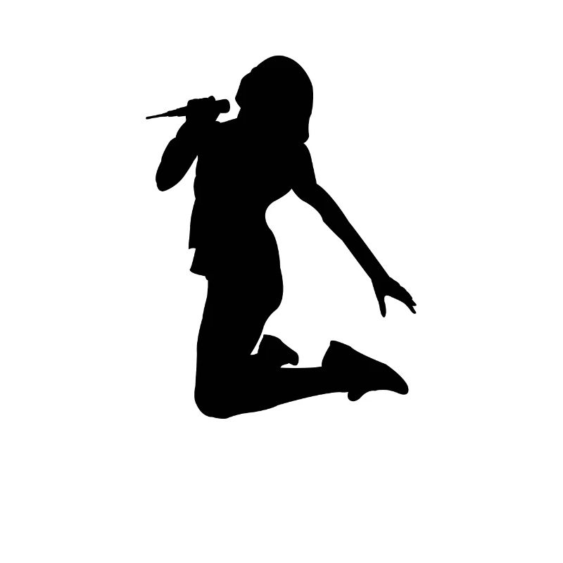Singen Sängerin Silhouette