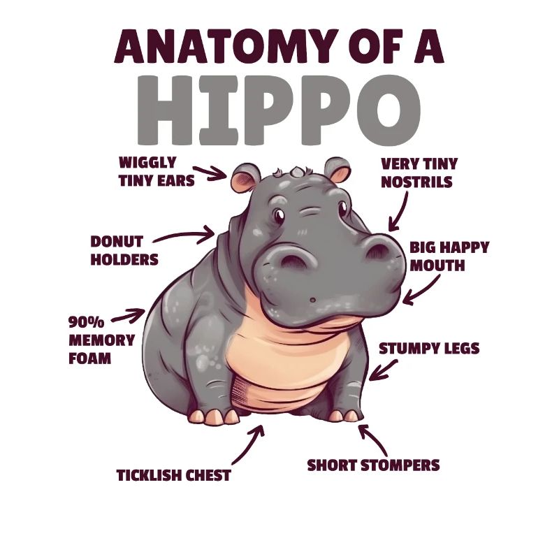 Explication de l’hippopotame doux Anatomie d’un hippopotame
