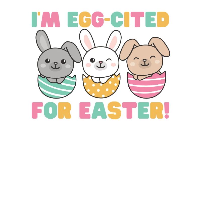 cute bunnies for Easter with Easter eggs bunny