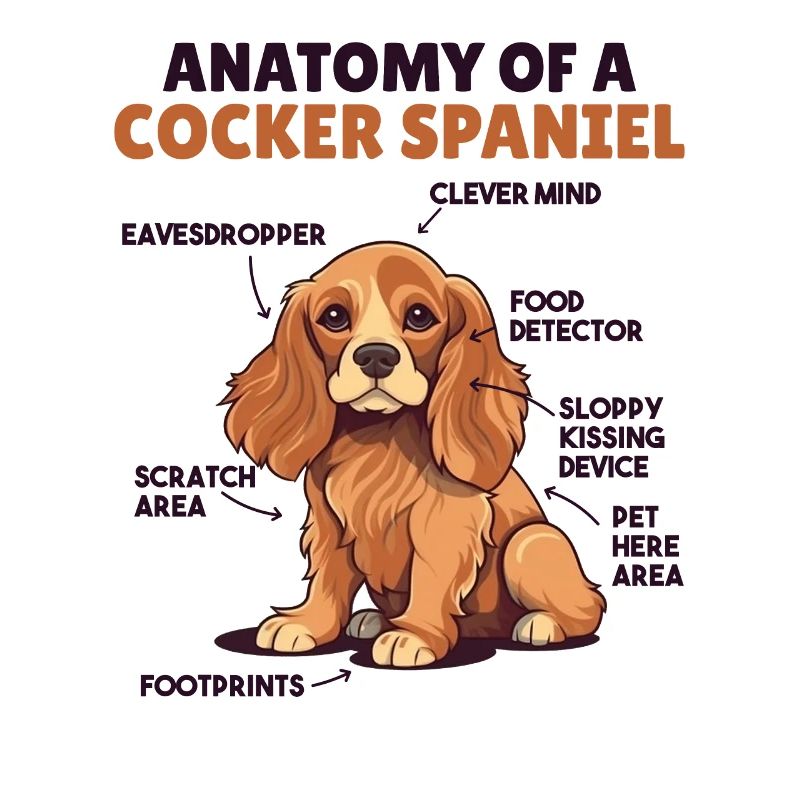 Hunde Erklärung Anatomy eines Cocker Spaniel