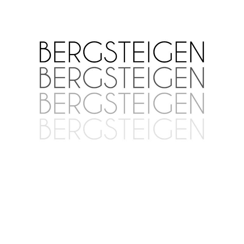 Bergsteigen Schriftzug