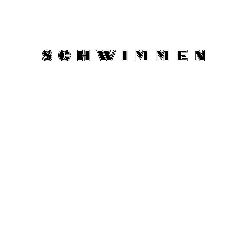 Schwimmen Schriftzug