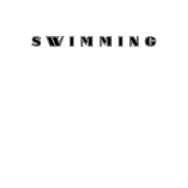Schwimmen Schriftzug