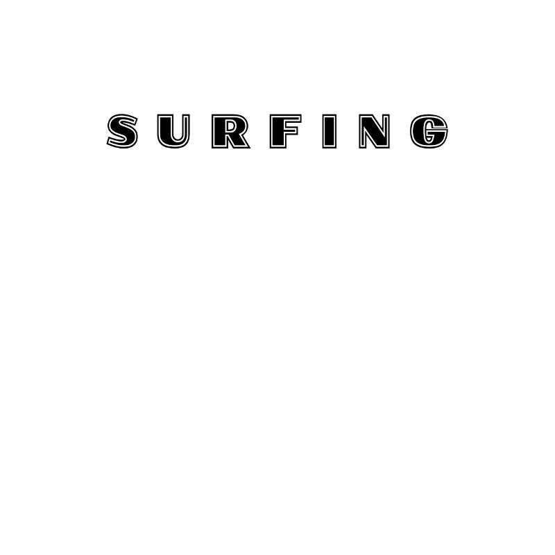 Surfing lettering