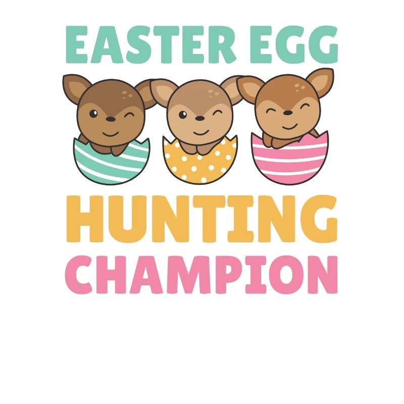 cute deer for Easter with easter eggs deer
