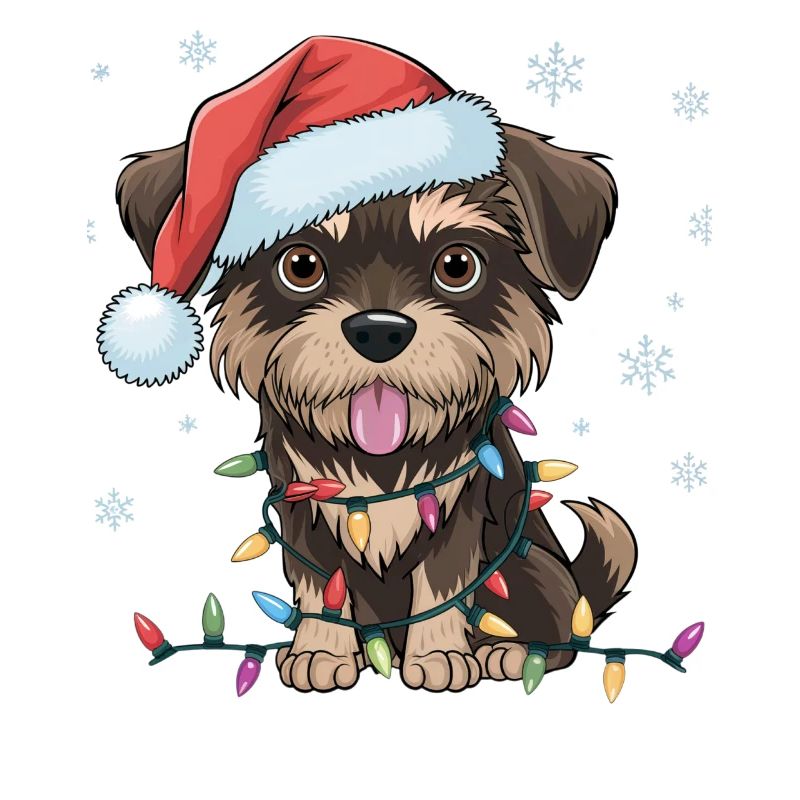 Affenpinscher Weihnachtsbeleuchtung