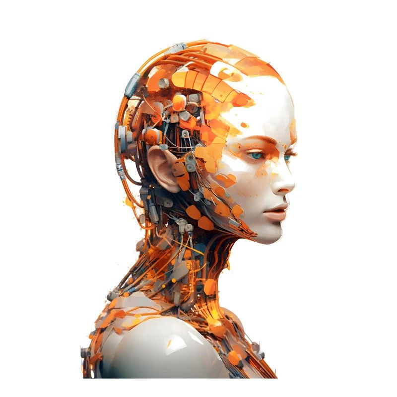 Portrait eines weiblichen Androiden