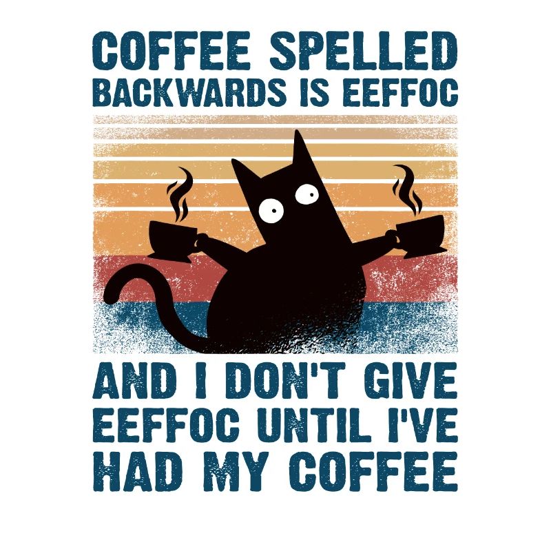 Café épelé à l'envers est caféine eeffoc café