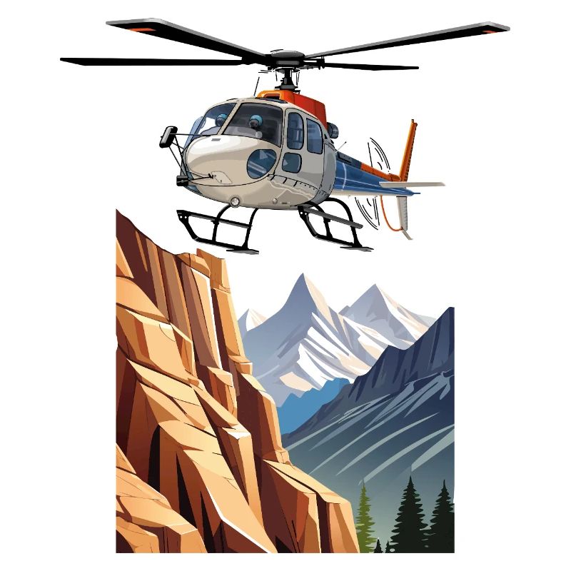 Hubschrauber in den Bergen