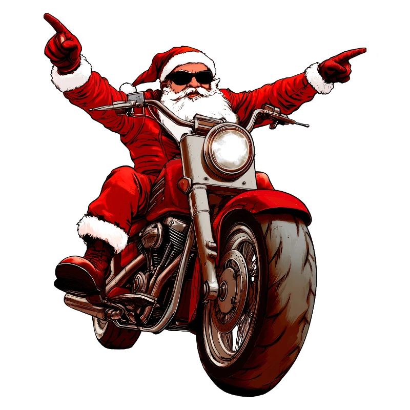 Weihnachten Motorradfahrer