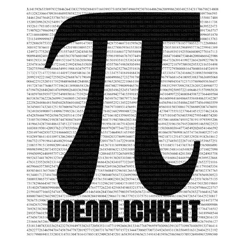 Pi Zeichen aus Zahlenmuster