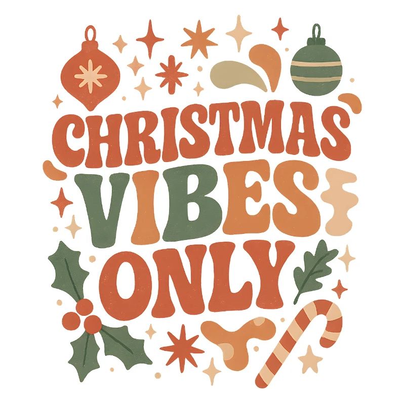 Christmas Vibes Only Retro