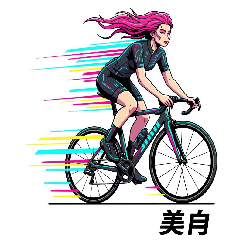 Neon-Sprint-Radfahrer