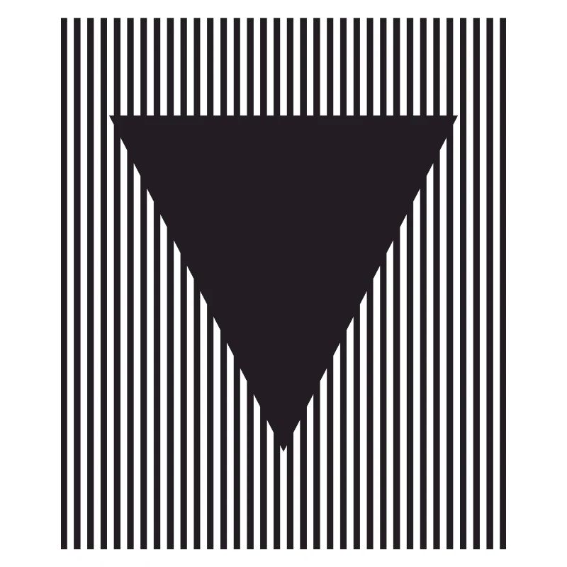 Inverted Triangle on Striped Field