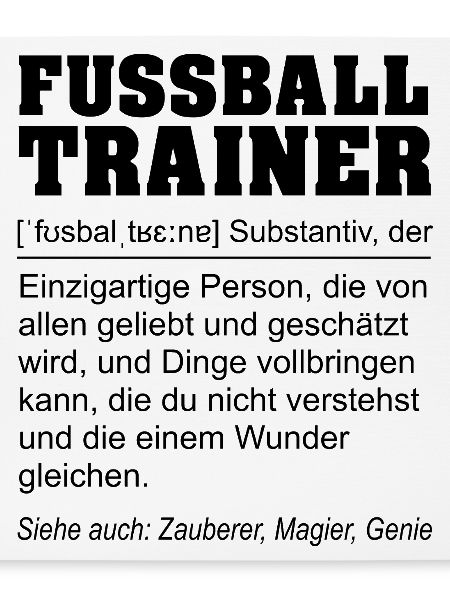 Lustige Definition Fußballtrainer Geschenk