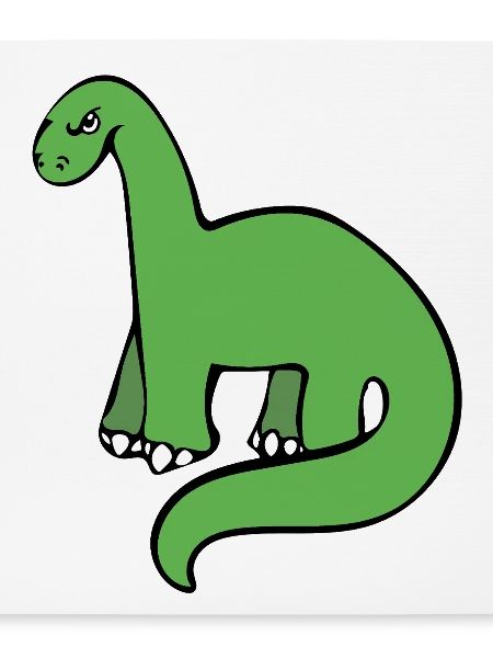 Smaragdgrüner Dino auf Schwarz