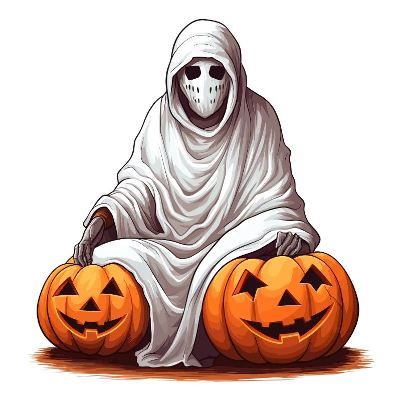 Spooky Halloween Horror Pumpkin Ghost