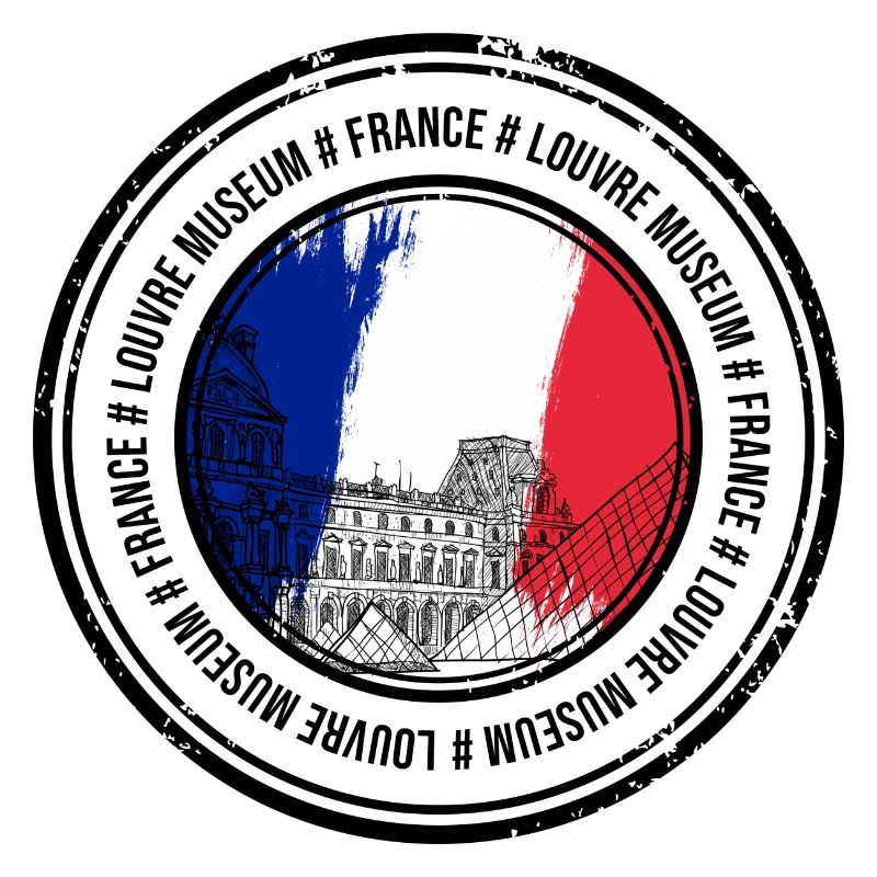 Pariser Flaggenkreis: Louvre-Skizze